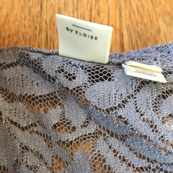 Anthropologie by Eloise Gray Lace Tunic Style Top Long Sleeve Waffle Knit XS - Picture 13 of 16